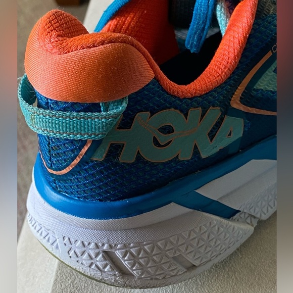 Hoka Clifton One on One Vibrant Blue & Orange Sneakers Women’s Size 10.5 Sport - Picture 9 of 12